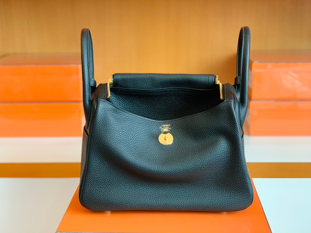 HM LD 30 taurillon Clemence bag 黑色noir CK89 金扣金属