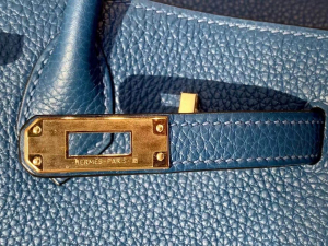 VIP一级品 BK25cm togo 皮 7A Bleu Thalassa 湖海蓝/金扣 手工缝制 臻品鉴赏
