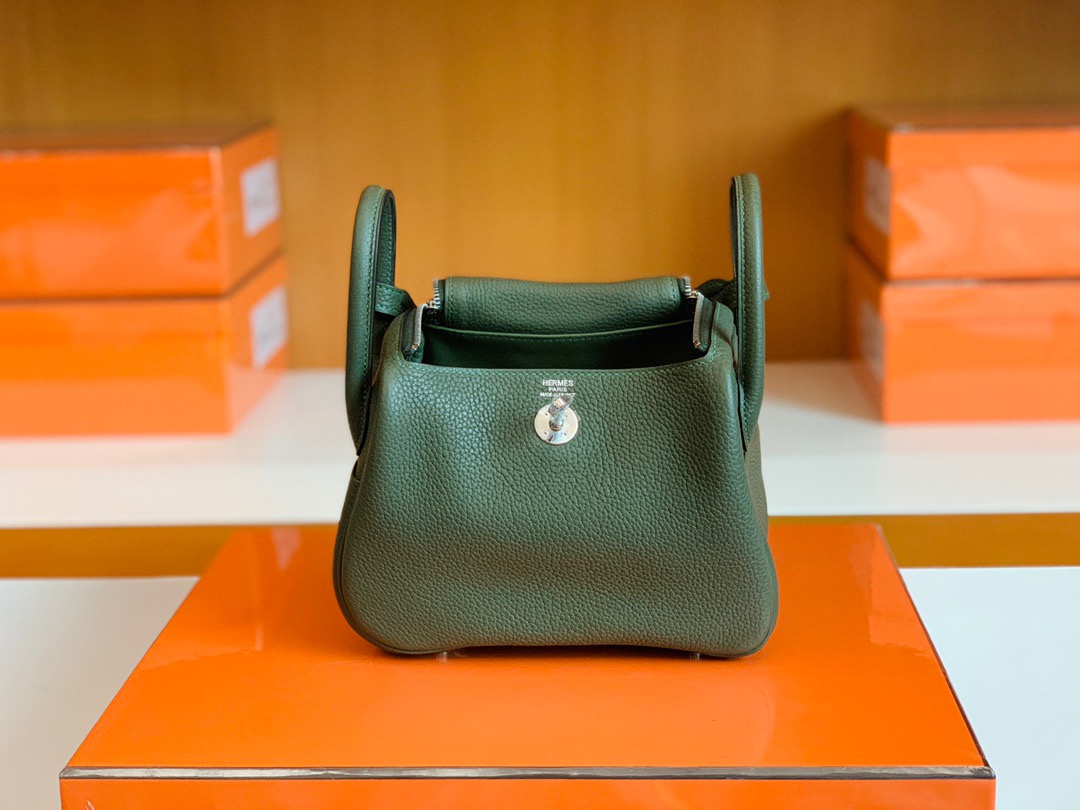 HM琳迪包LD Mini Bag V6 丛林绿 TC taurillon Clemence全手工蜜蜡线缝制