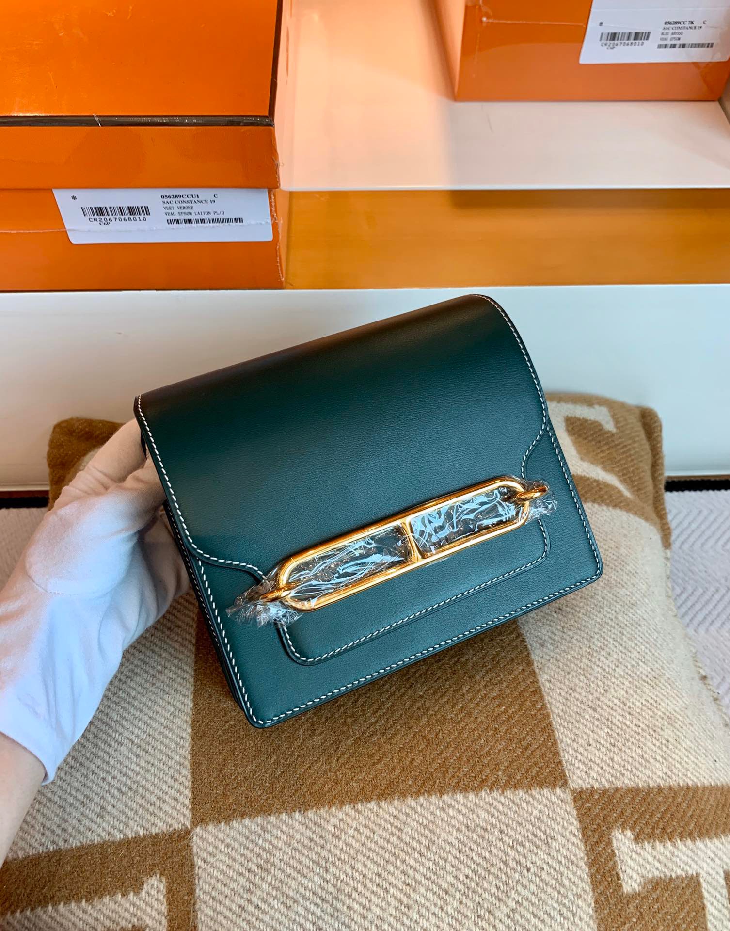 mini rl 19cm 2Q英国绿 vert anclais 💚Box皮 金扣 现货