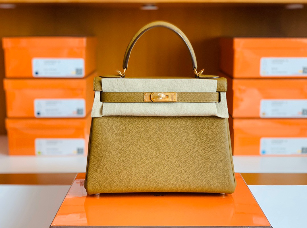 California USA HM KL 28cm Handbag Togo U8 Bronze 金铜色