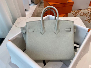 VIP一级品 BK25cm togo 皮 80 Gray Perle珍珠灰/金扣 手工缝制 臻品鉴赏