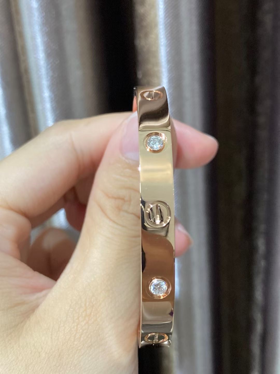C Love Customer orders shipped with the wide version of four diamond bracelet