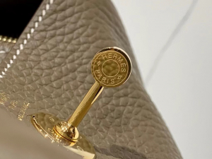 VIP一级品： Mini ld etoupe  togo皮  ck18 大象灰/金扣 现货 手工缝制 臻品鉴赏