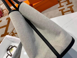 VIP一级品 Garden party 36cm 黑色拼帆布  代购级别品质