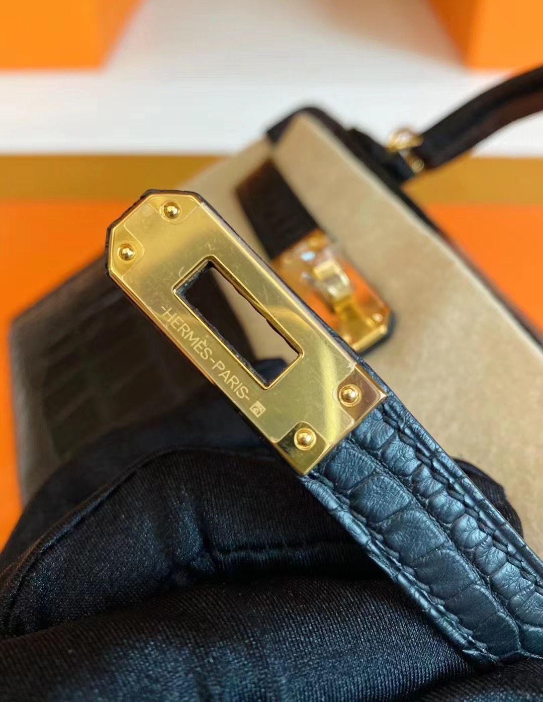 HM KL Mini II 2代 89 Noir Matte Alligator Crocodile