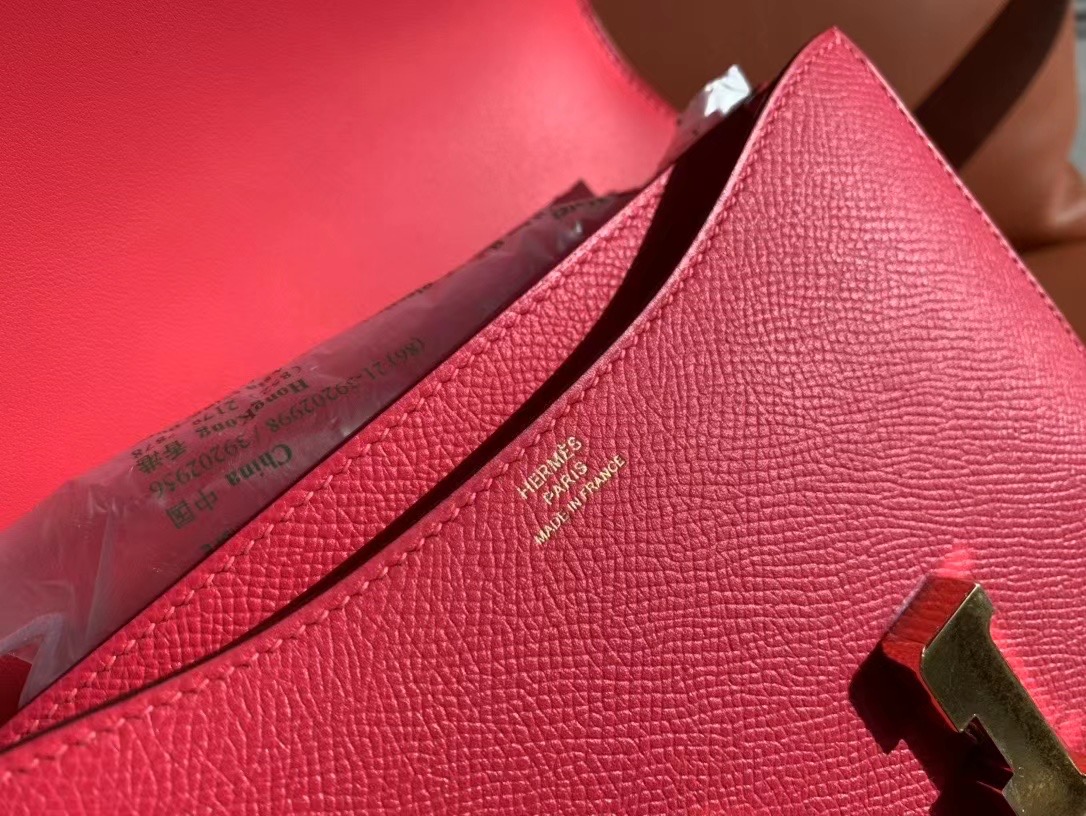 VIP一级品 constance 19cm EP 5J Fuchsia 极致粉/金扣 手工缝制