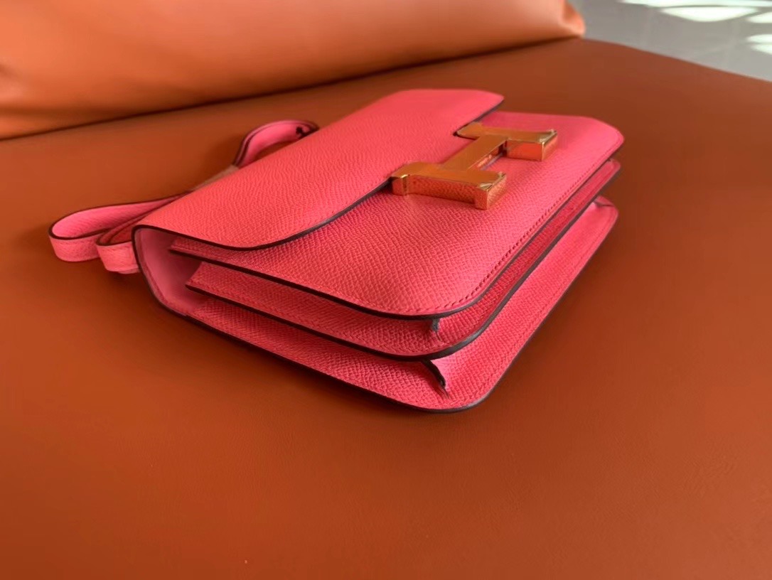 VIP一级品 Constance 19cm 8w rose azalee 唇膏粉/金扣 手工缝制