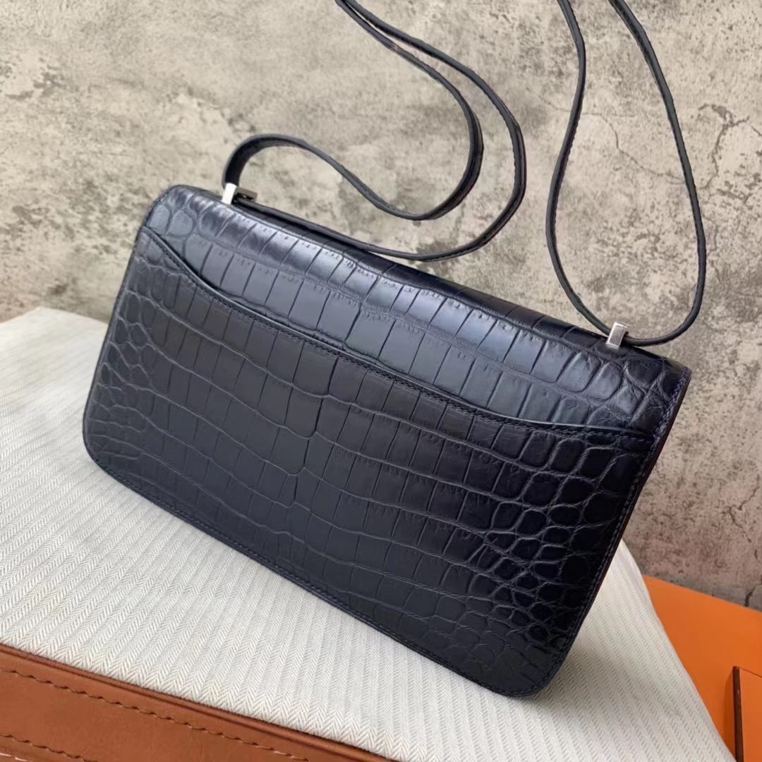 Constance  26 尼罗鳄  深海蓝内拼紫 Blue Marine / Noir , Nilo Crocodile
