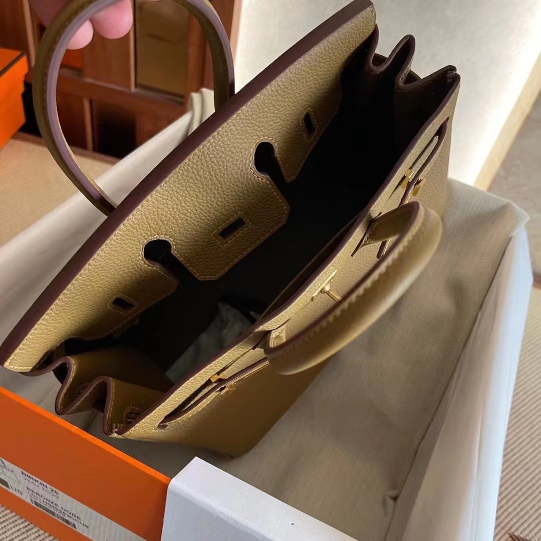 Qatar HM BK 25cm Handbag Togo U8 Bronze 金铜色