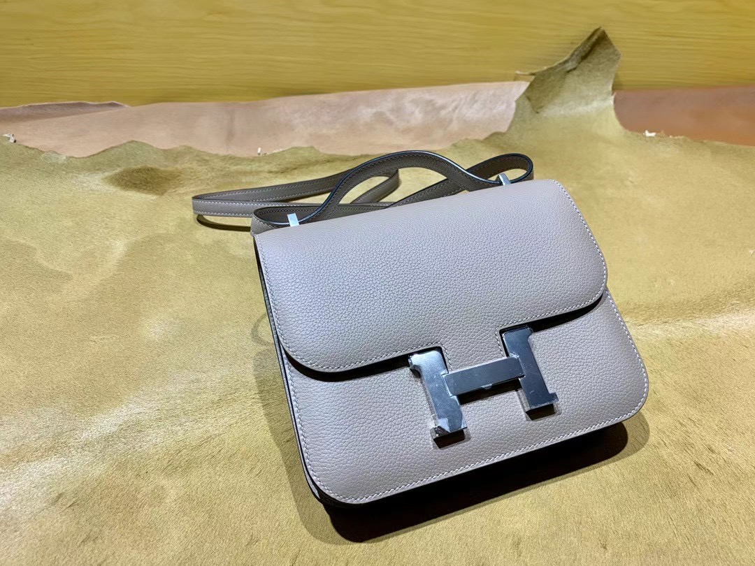 VIP一级品 constance 19cm  Everclor M8沥青灰/银扣 手工缝制