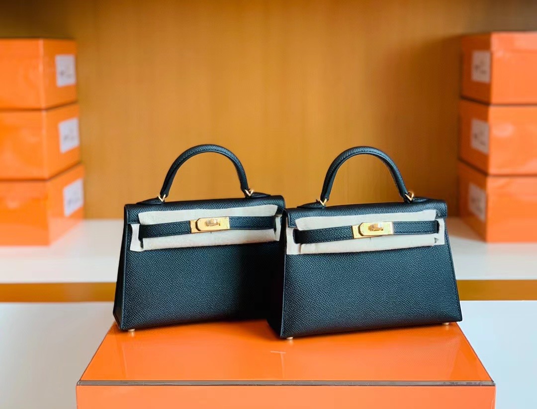 Qatar shop HM Mini KL 2 Epsom Leather 89 Noir