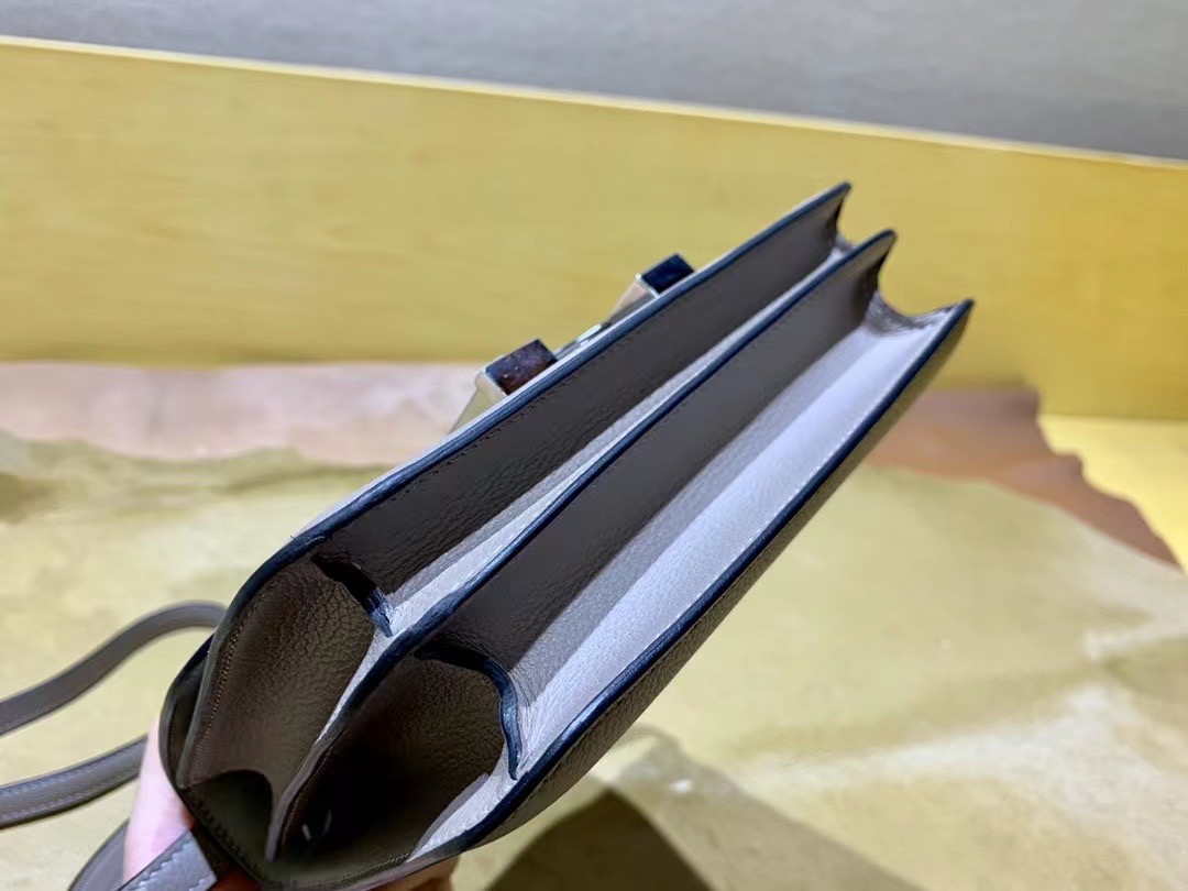 VIP一级品 constance 19cm  Everclor M8沥青灰/银扣 手工缝制