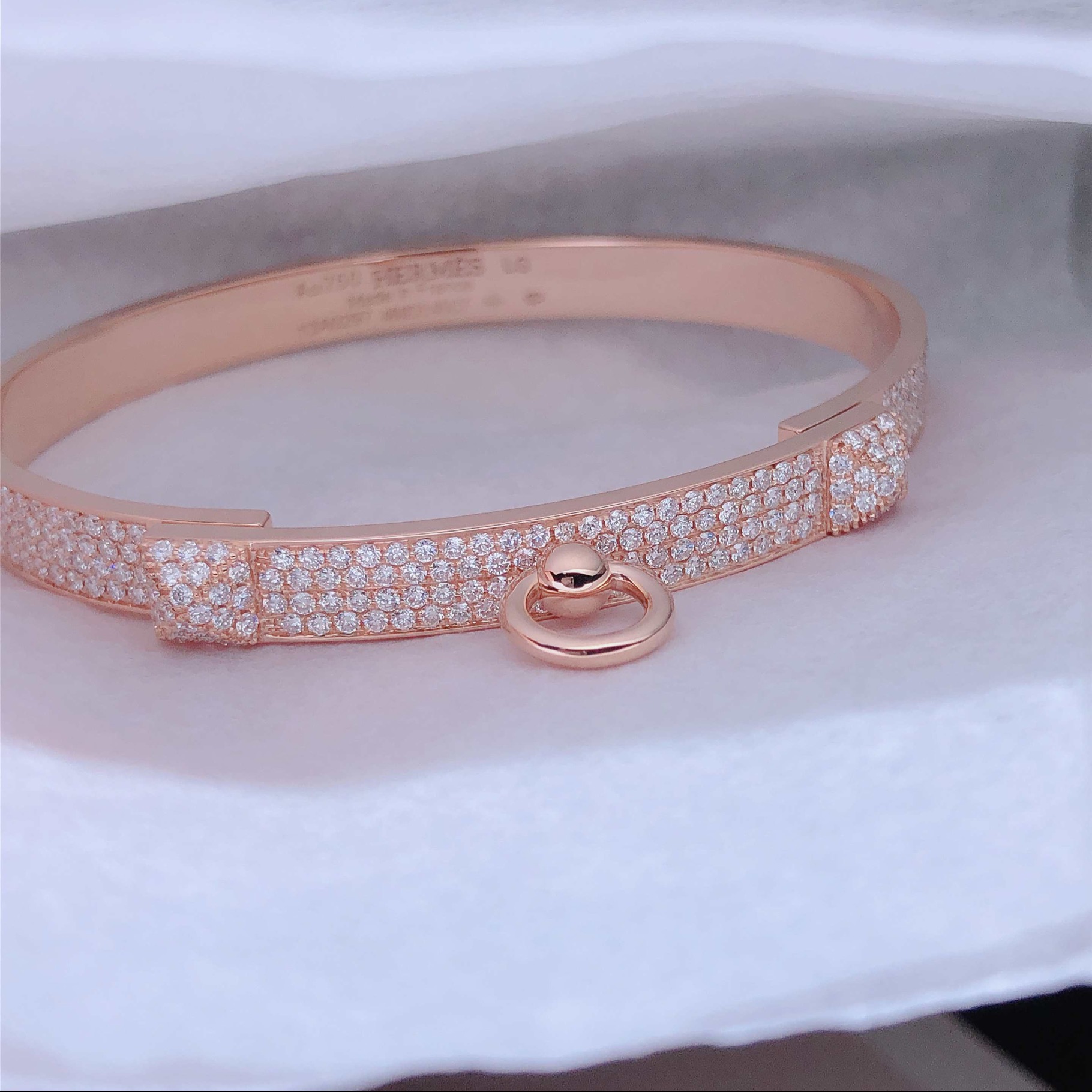 HM full diamond bracelet 18k gold with natural diamonds