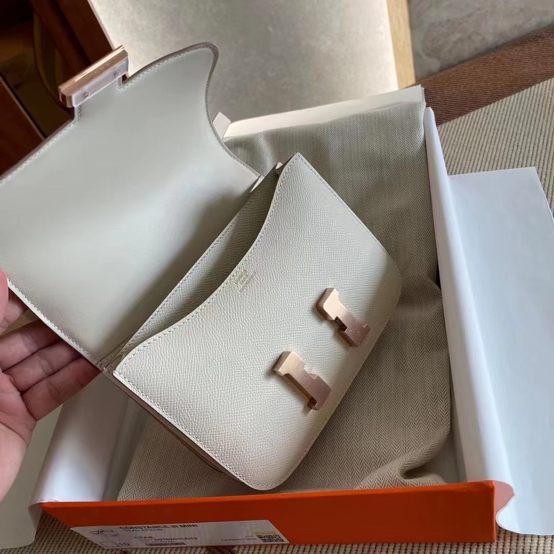 Kuwait HM Constance 24 Epsom 10 Craie  Rose Gold HW