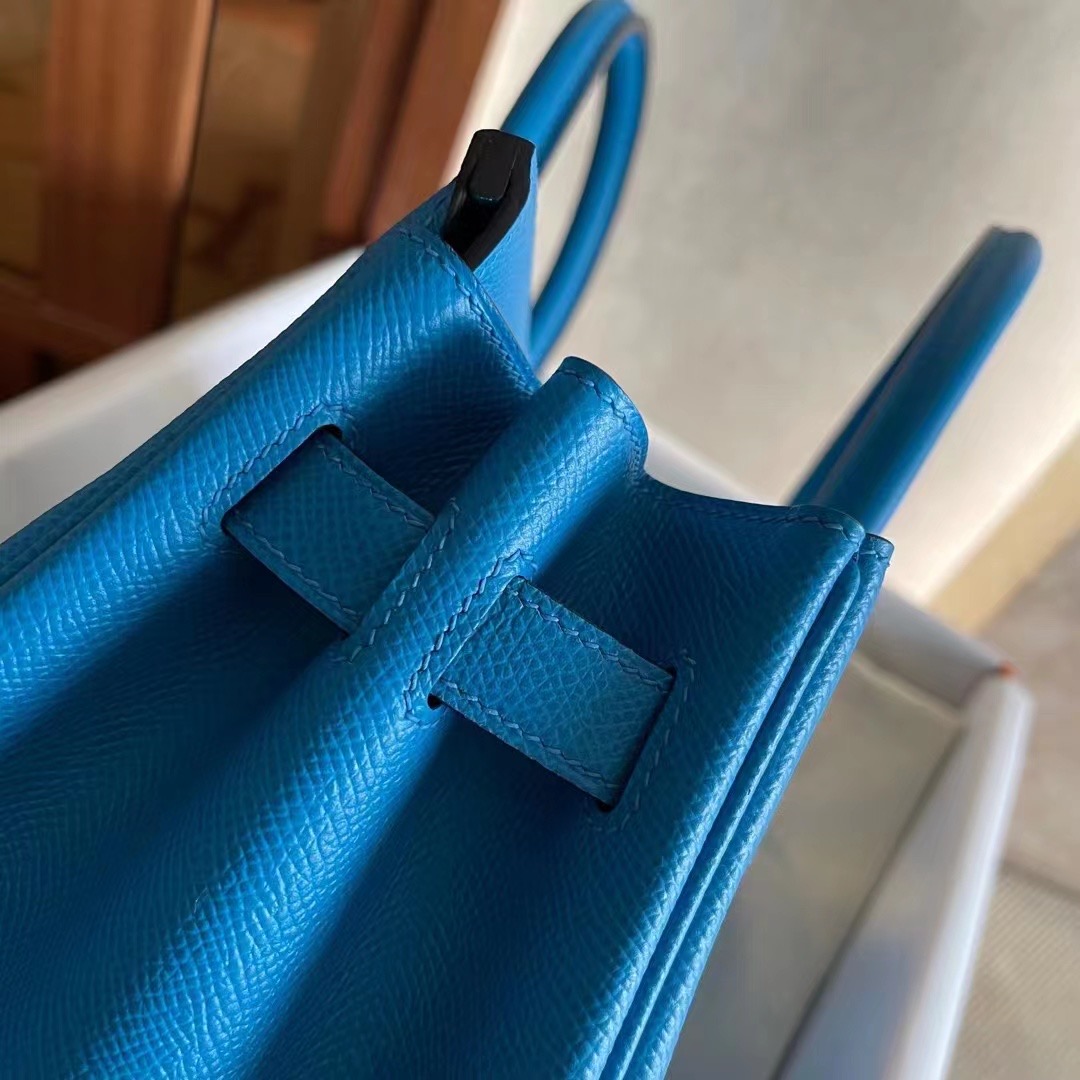Kuwait HM BK 25cm Epsom B3 坦桑尼亚蓝 Blue Zanzibar 金扣