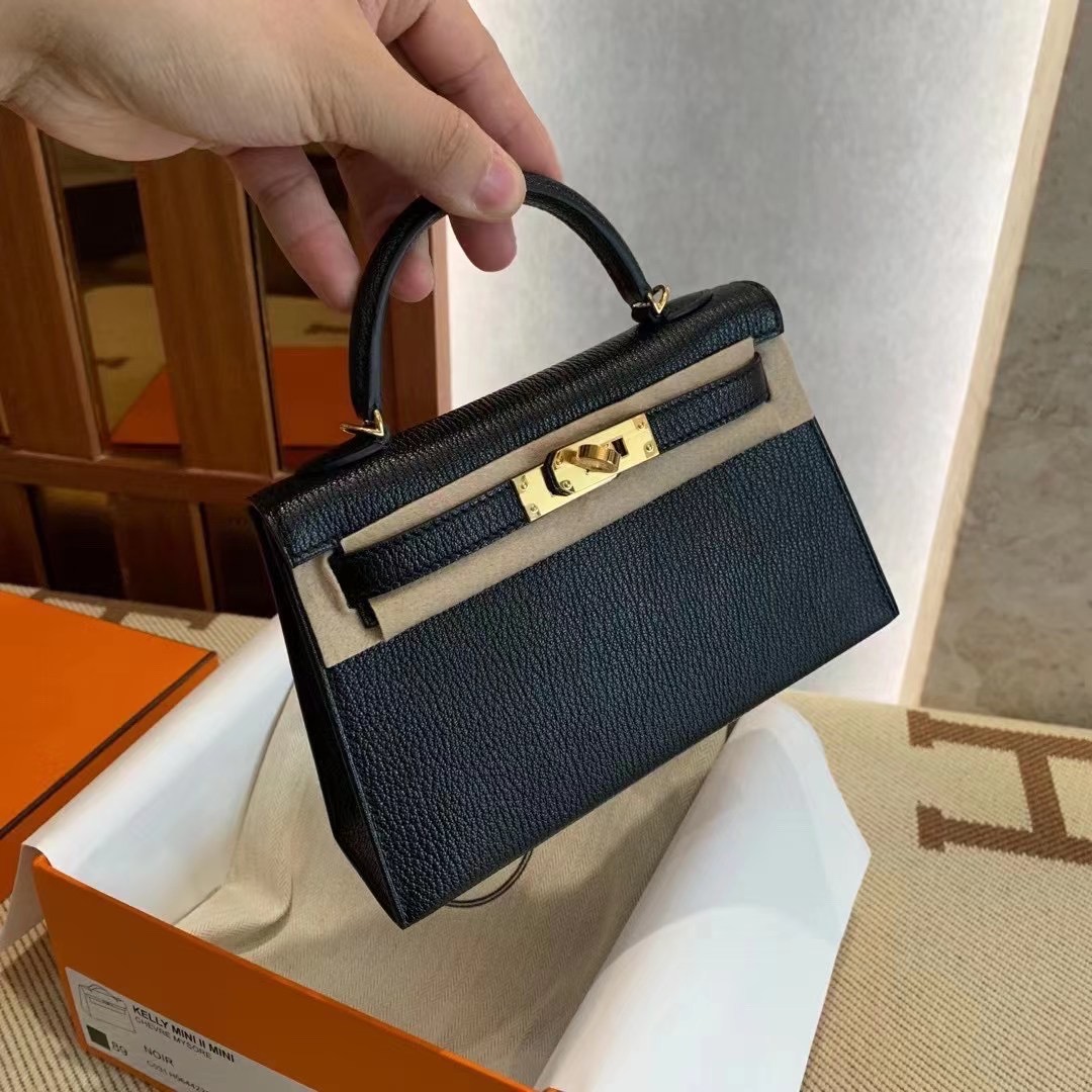 Dubai Expo HM New KL Mini Noir Color Leather Chevre
