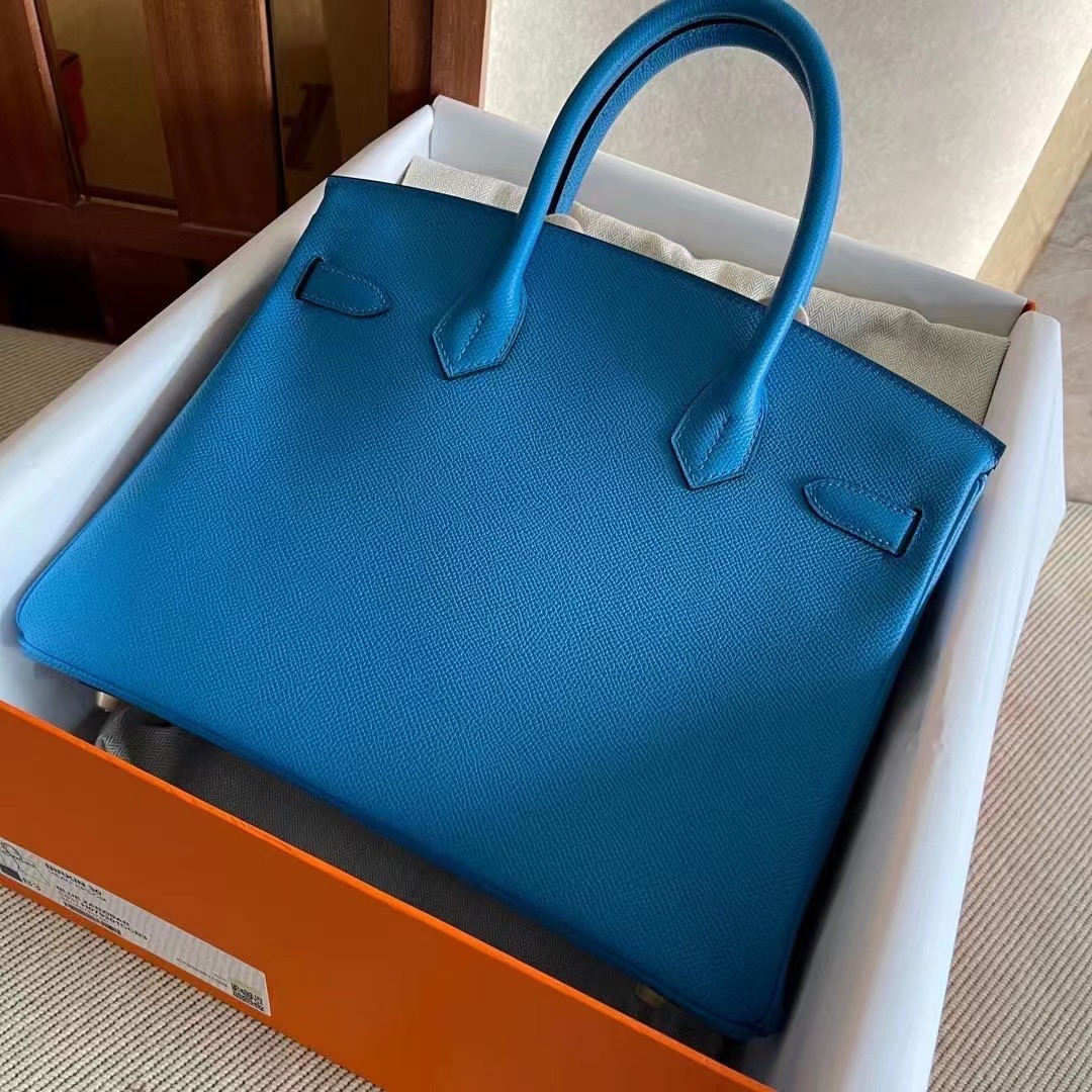 Kuwait HM BK 25cm Epsom B3 坦桑尼亚蓝 Blue Zanzibar 金扣