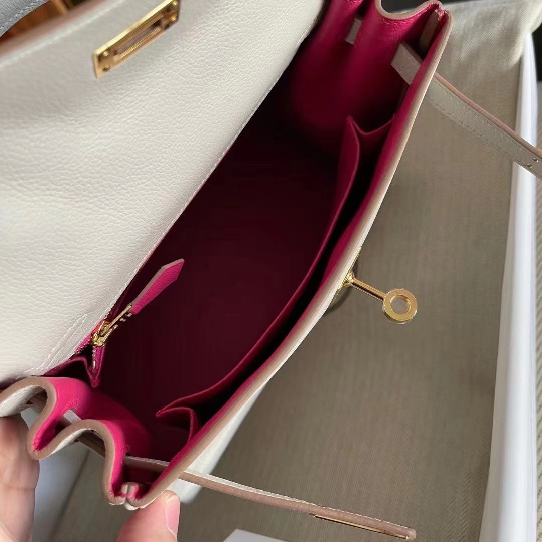 KL 25 evercolor leather pearl gray within the fight rose gold