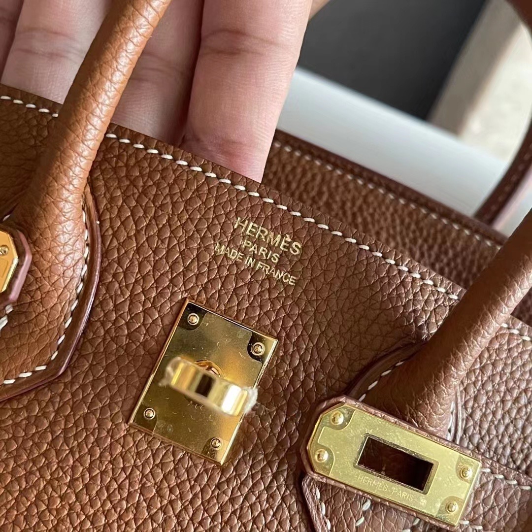 Hong Kong HM BK 25cm Togo leather 37 Gold GHW
