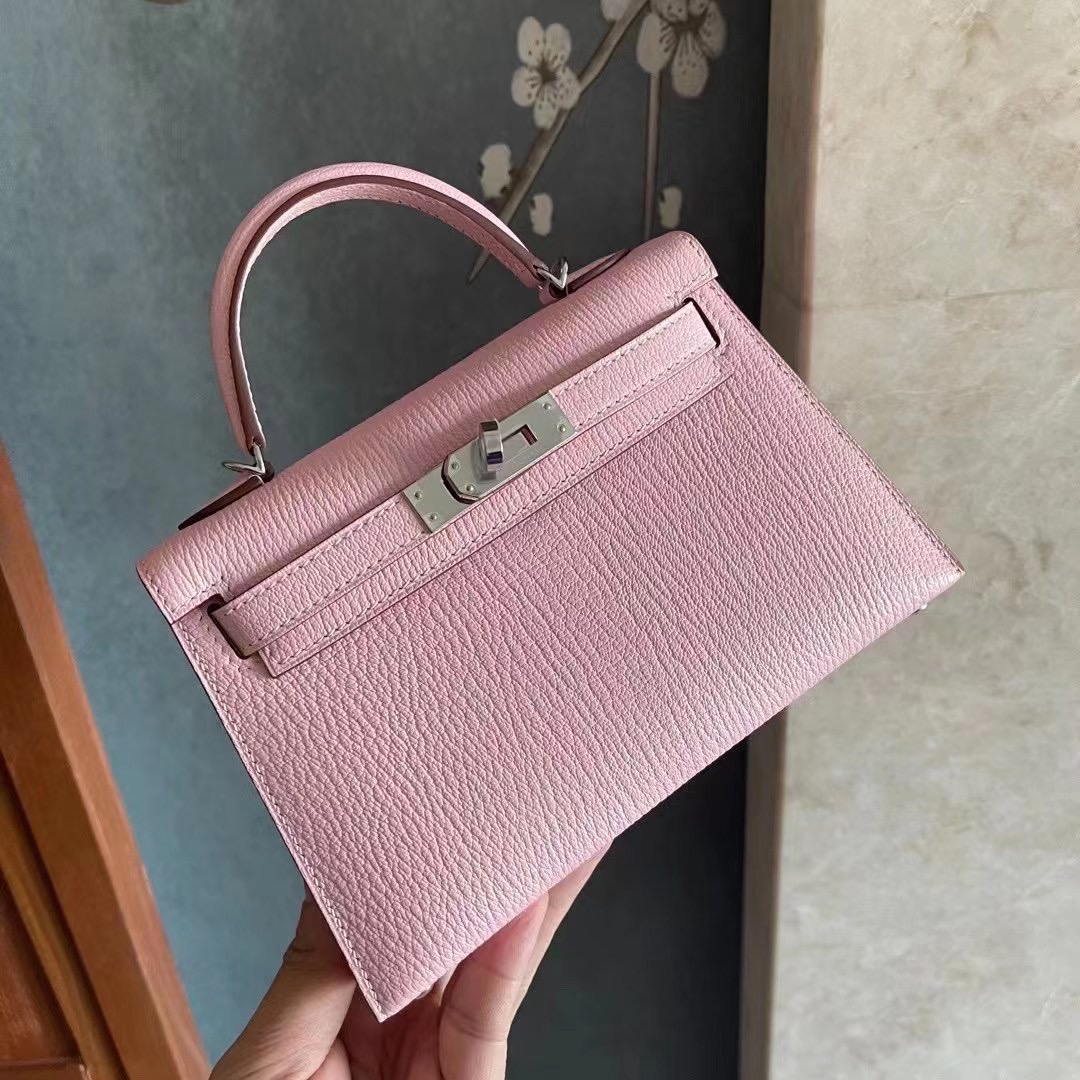 Hong Kong Factory HM Sac KL II Sellier Mini 3Q Rose Sakura Chevre Mysore