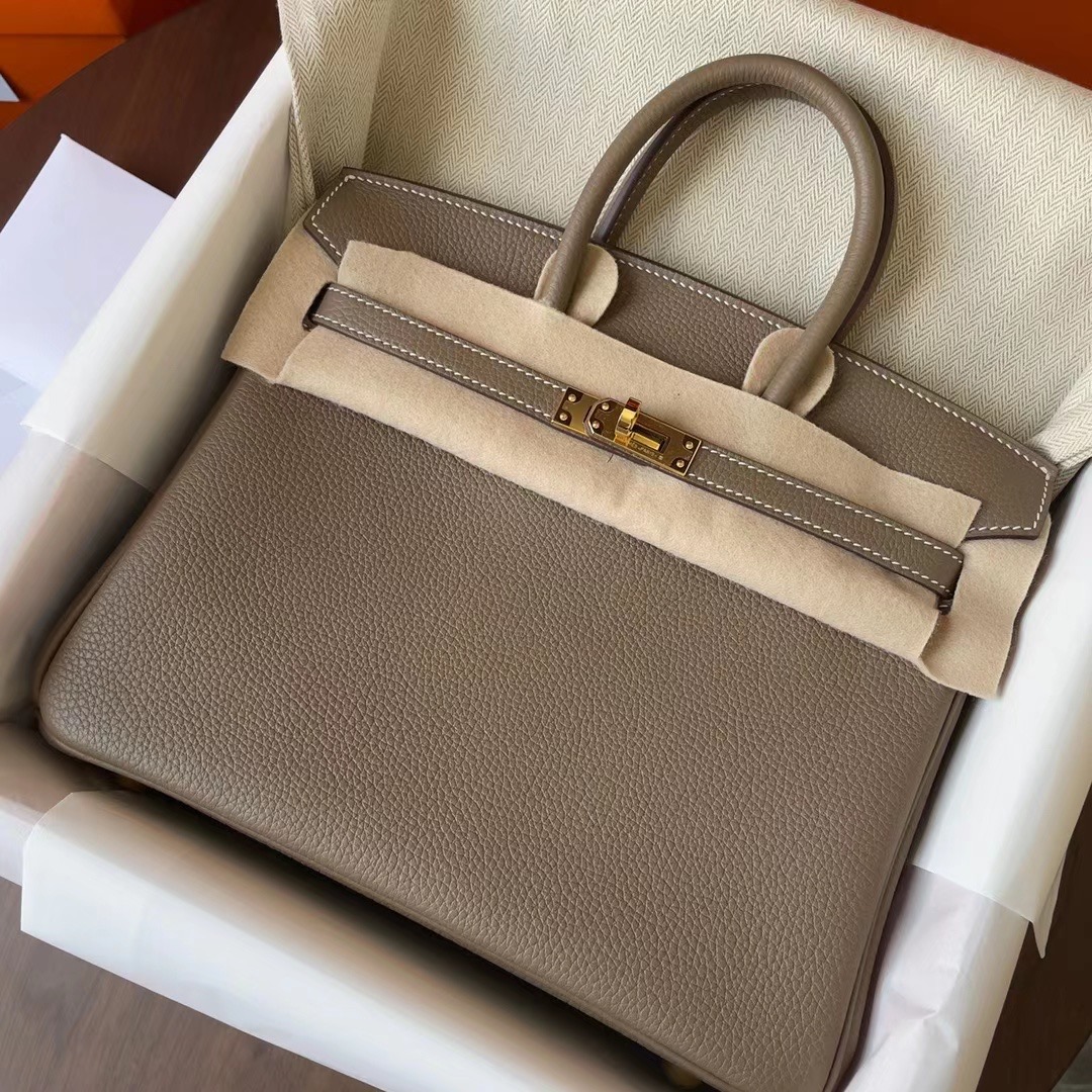California USA HM BK 25cm Togo CC18 Etoupe 大象灰 Ghw
