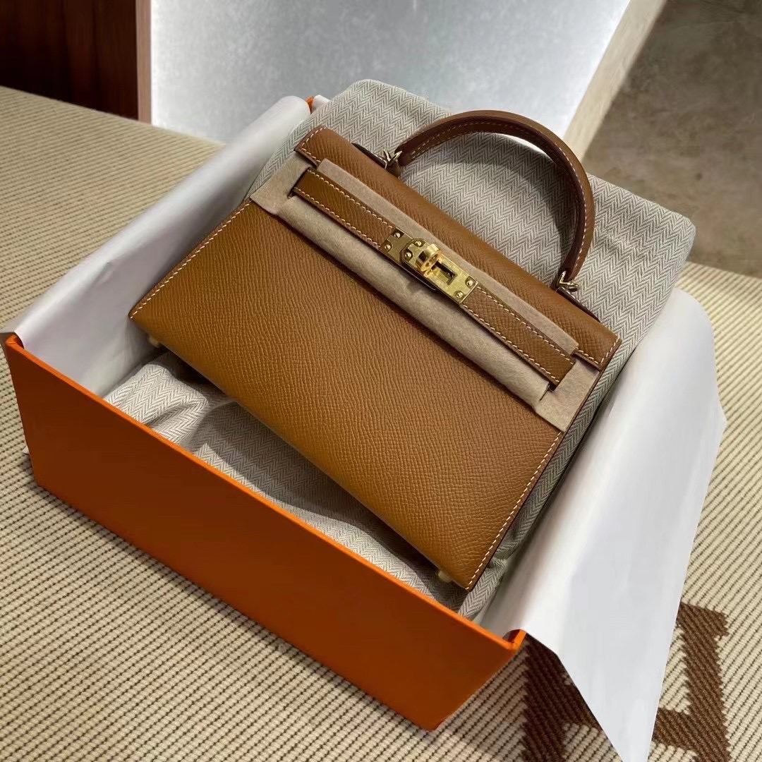 Hong Kong Factory HM KL Mini 37 Gold Epsom