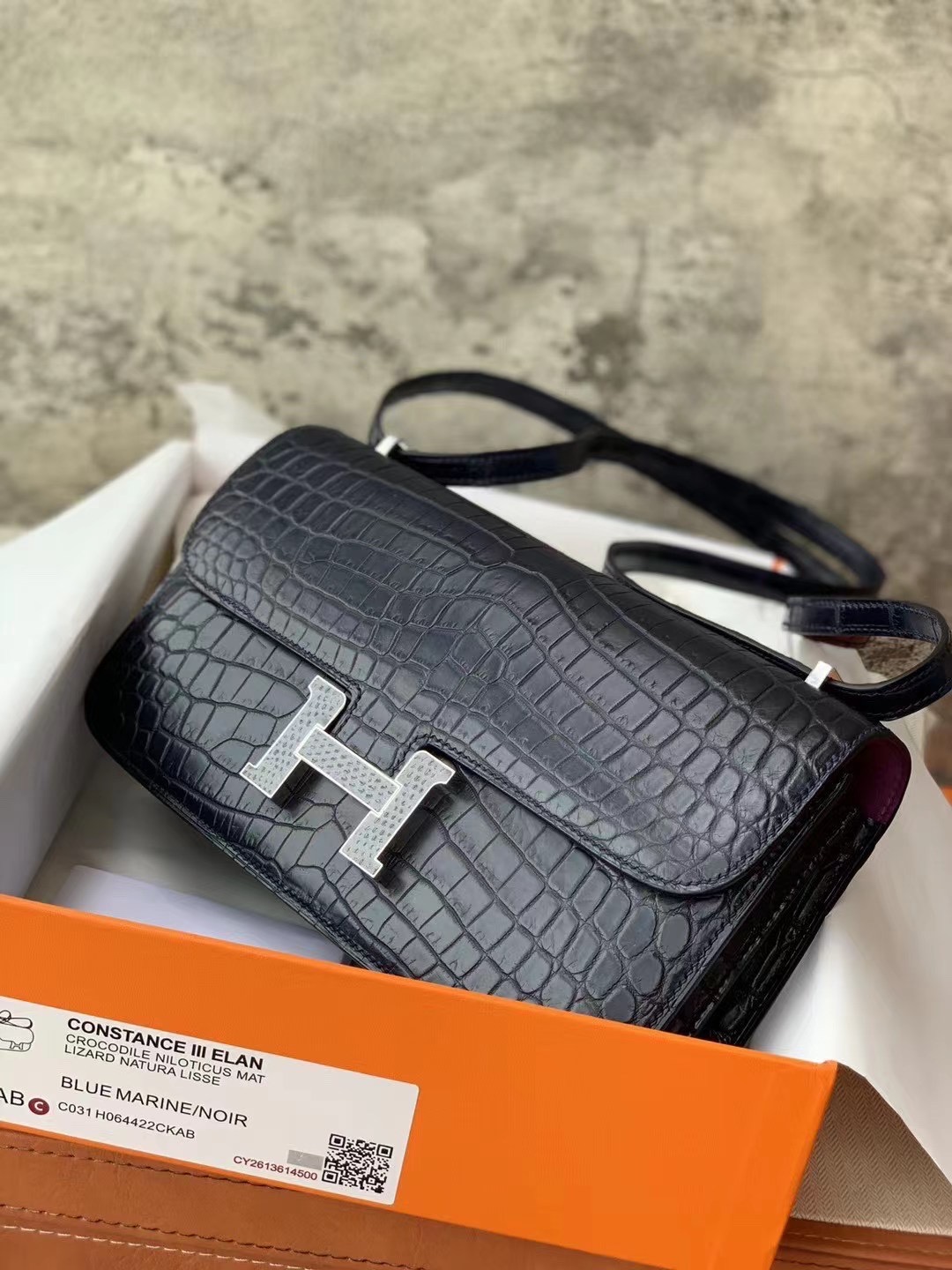 Constance  26 尼罗鳄  深海蓝内拼紫 Blue Marine / Noir , Nilo Crocodile