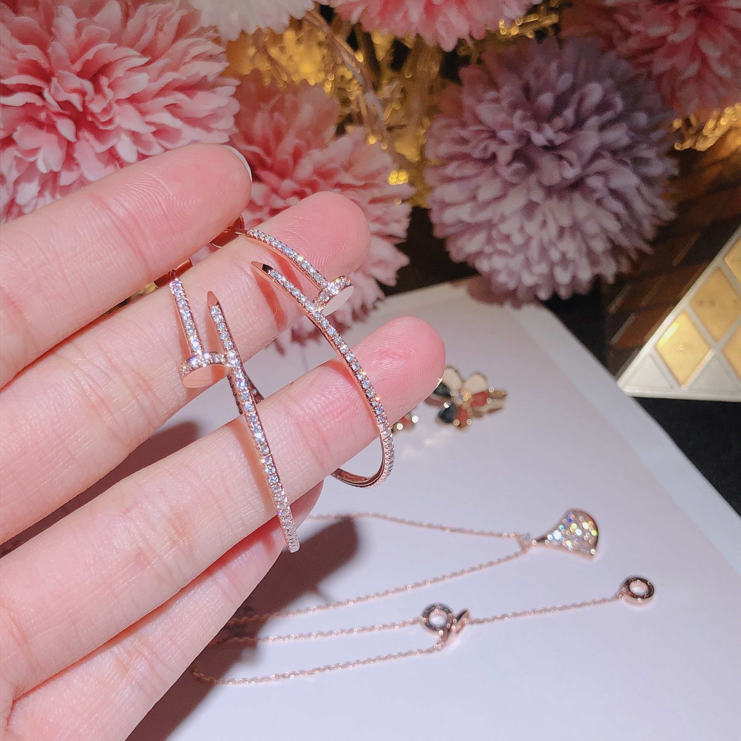 France Cartier 18k gold Juste Un Clou earrings with Diamond
