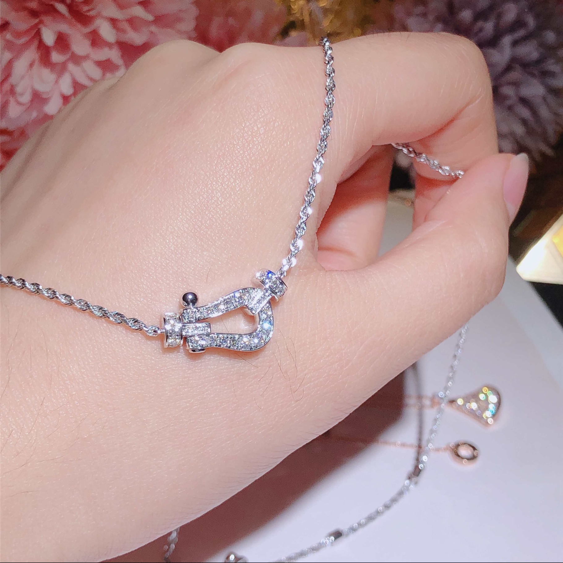 Fred Force Necklace Diamond White Gold 18k