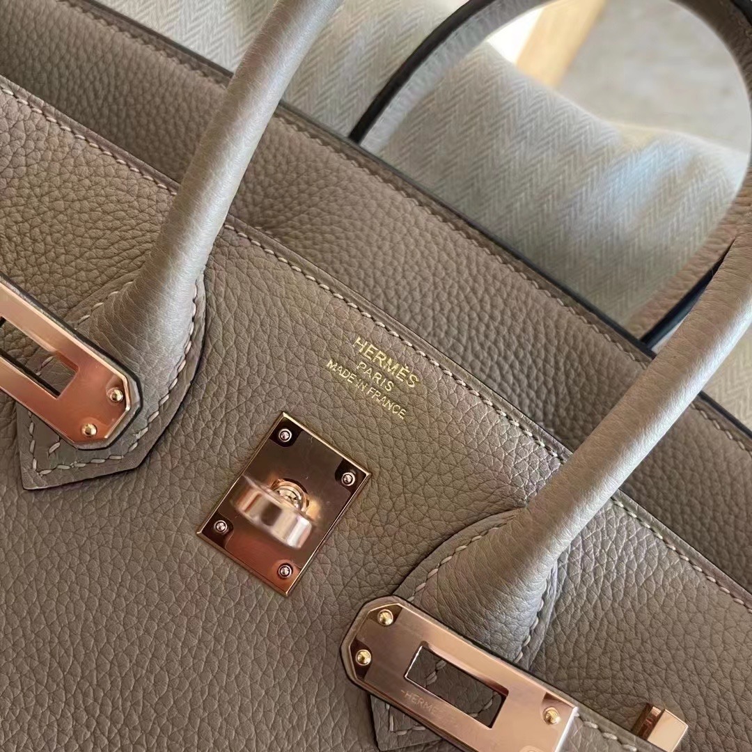 San Francisco USA HM BK 25cm Togo CK81 Gris Tourterelle 斑鸠灰 Rose Gold Hardware 玫瑰金扣 RGHW