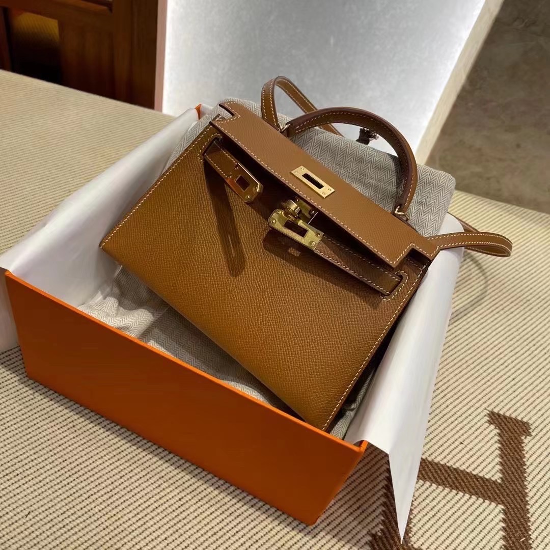 Hong Kong Factory HM KL Mini 37 Gold Epsom