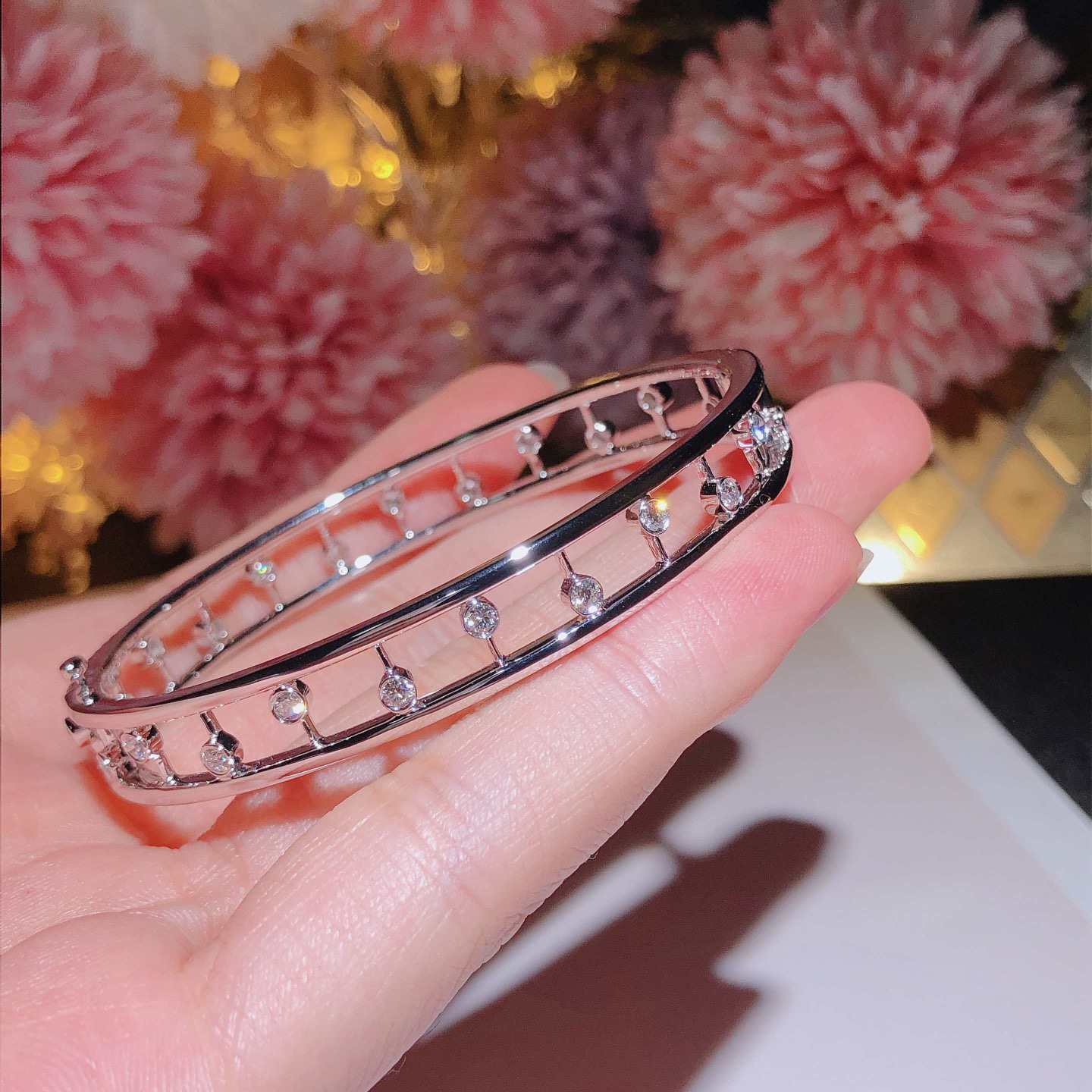 Dewdrop 白金钻石手镯 Diamond Bracelet-HaiLaBags Dewdrop 白金钻石手镯 Diamond Bracelet