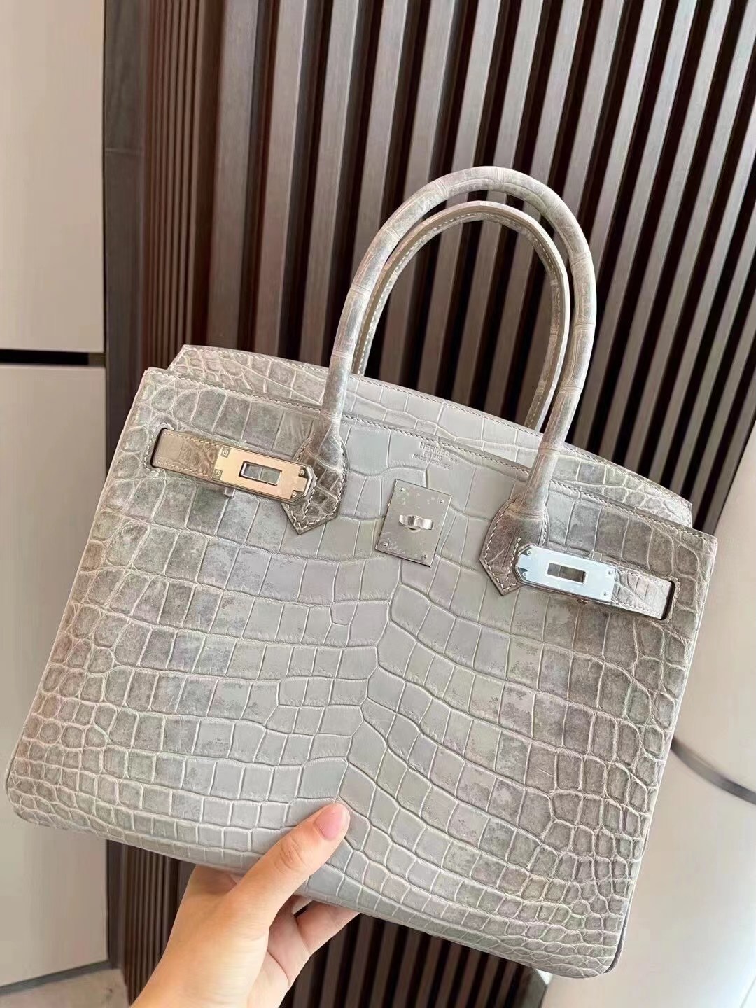 HONG KONG HERMES BIRKIN 30 8D gray Himalayan PHW, the pursuit of gray Himalaya