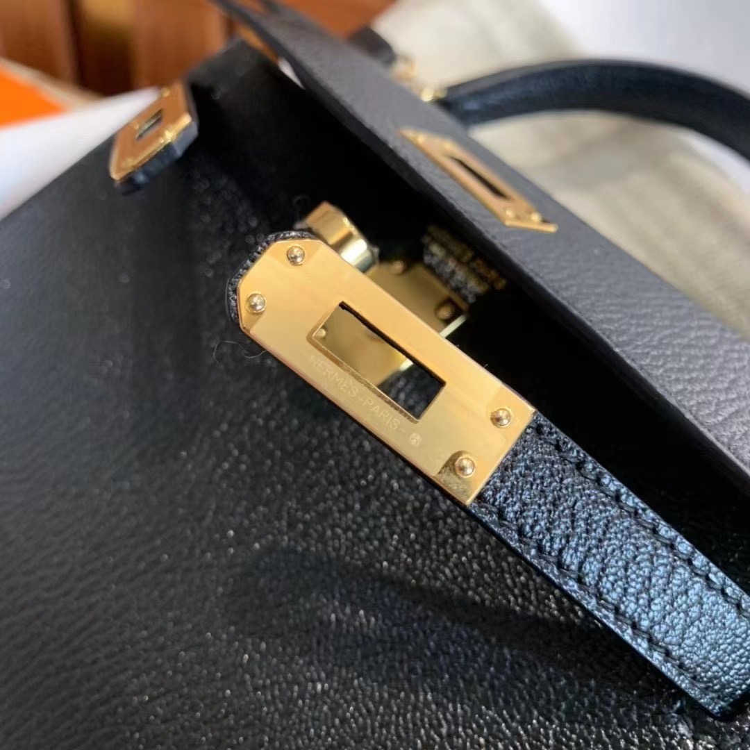 Dubai Expo HM New KL Mini Noir Color Leather Chevre