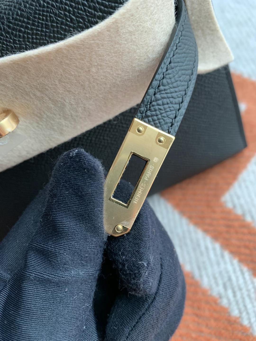 Qatar shop HM Mini KL 2 Epsom Leather 89 Noir