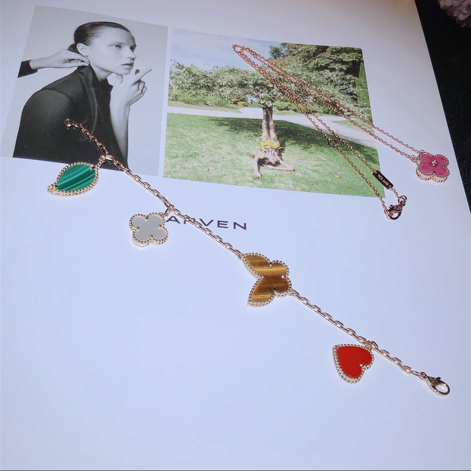 One of Van Cleef & Arpels' favorite themes, nature has inspired the Lucky Alhambra