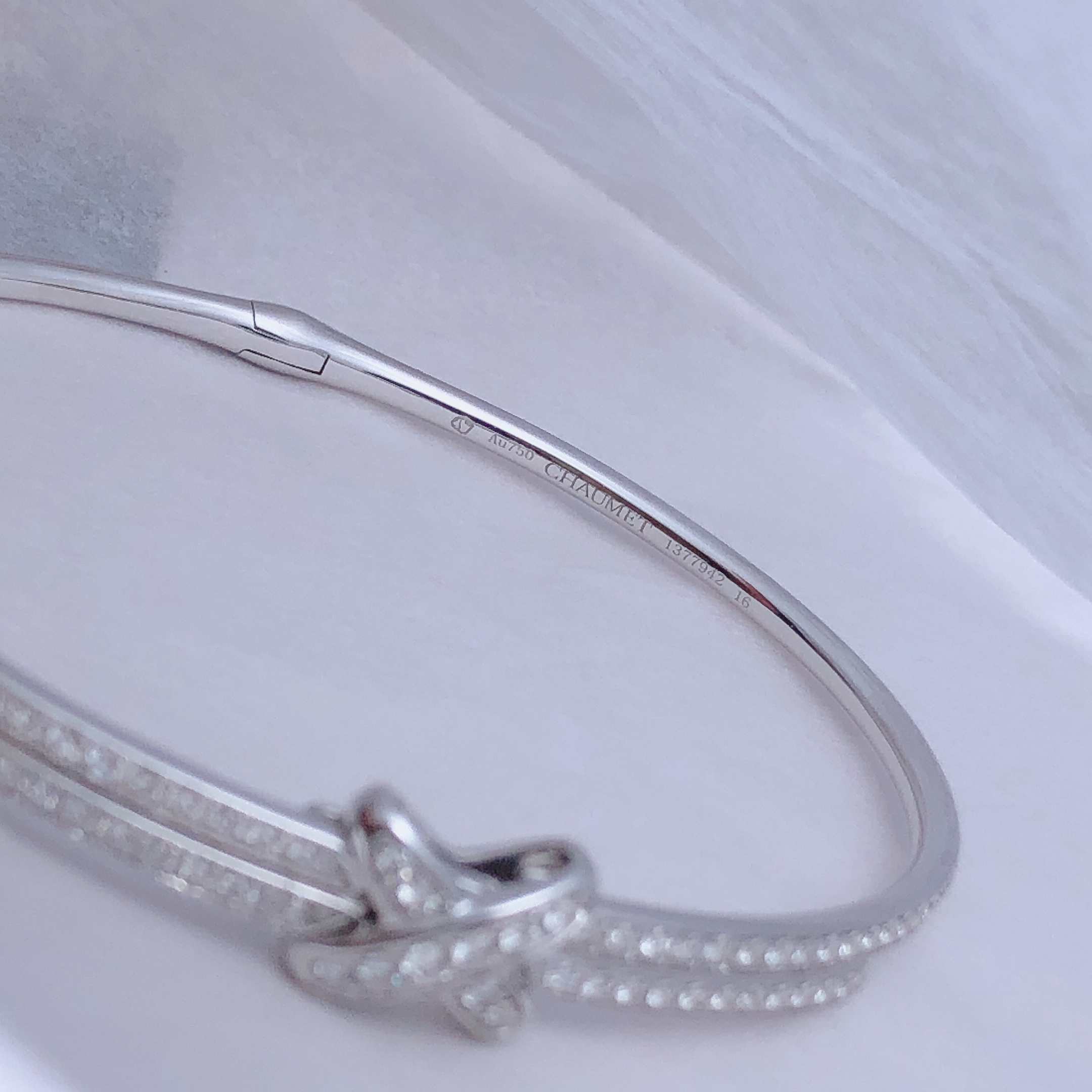 CHAUMET WHITE GOLD BRACELET WITH FULL DIAMONDS