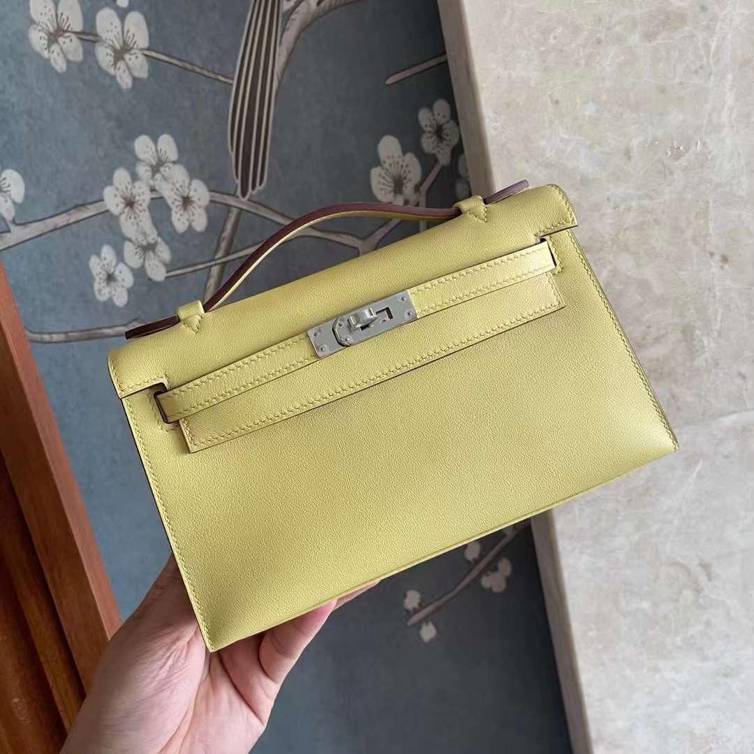 KL pochette swift 1Z小鸡黄  银