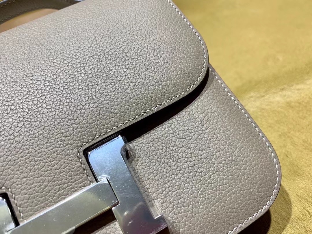 VIP一级品 constance 19cm  Everclor M8沥青灰/银扣 手工缝制