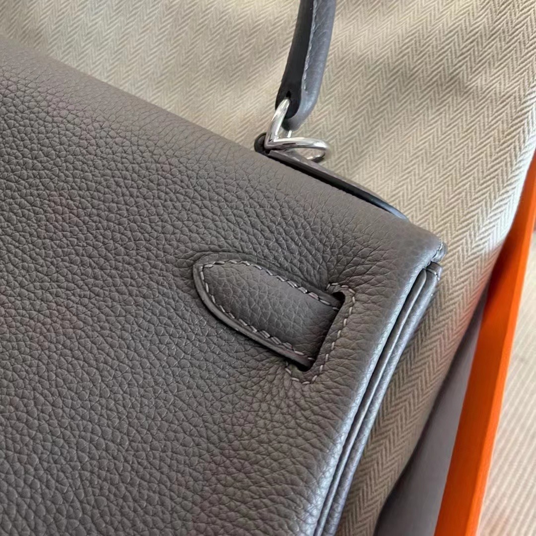 HM KL 28cm 8F Etain 锡器灰 Togo皮 银扣 Y刻 PHW