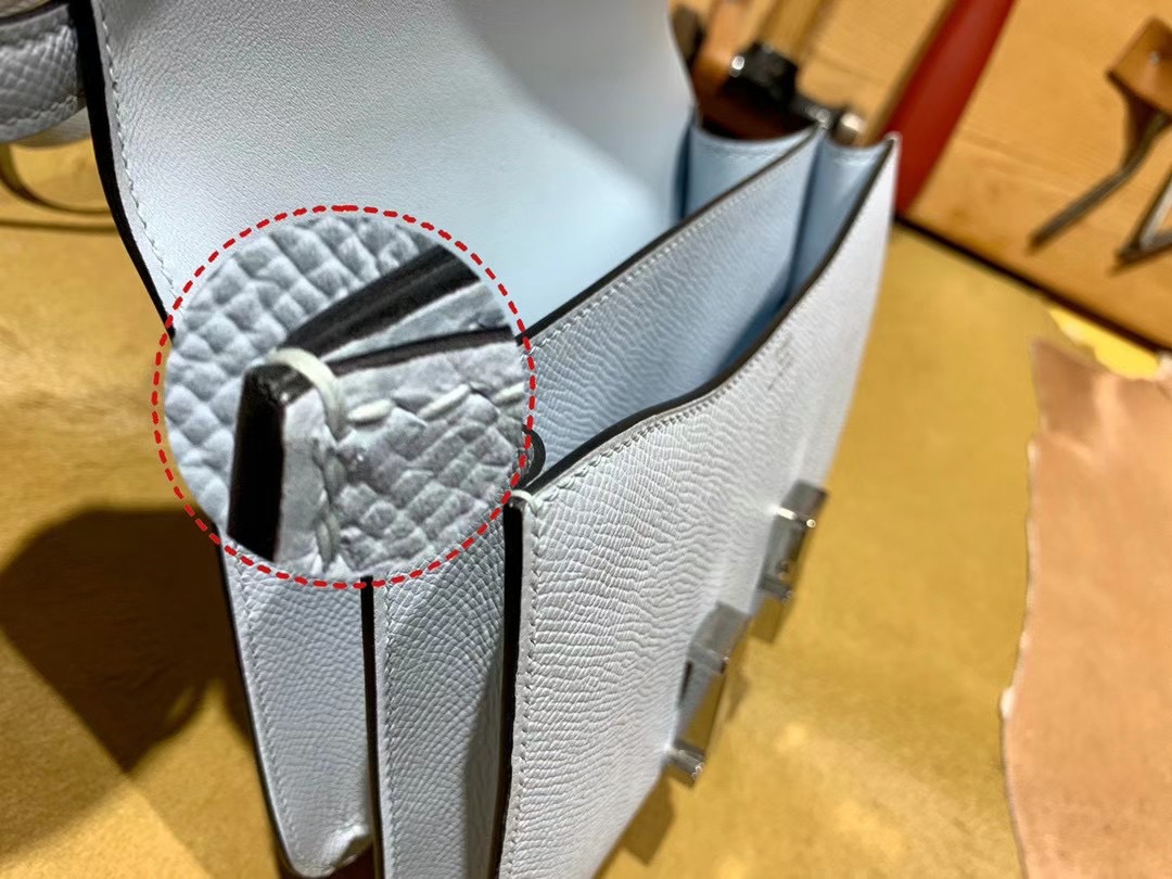 VIP一级品 constance 19cm EP 08 Blue pale圣杯蓝/银扣 手工缝制 臻品鉴赏