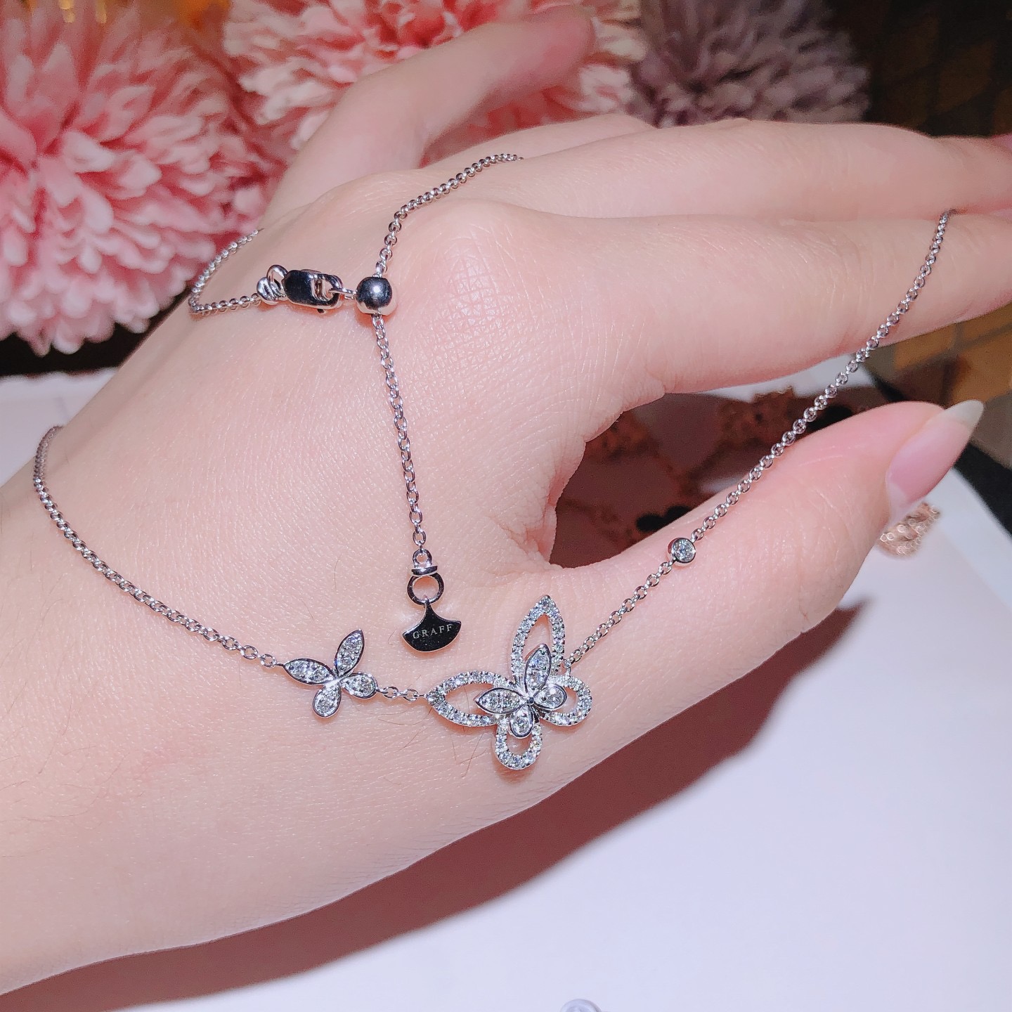 GRAFF Double Butterfly Silhouette Diamond Pendant