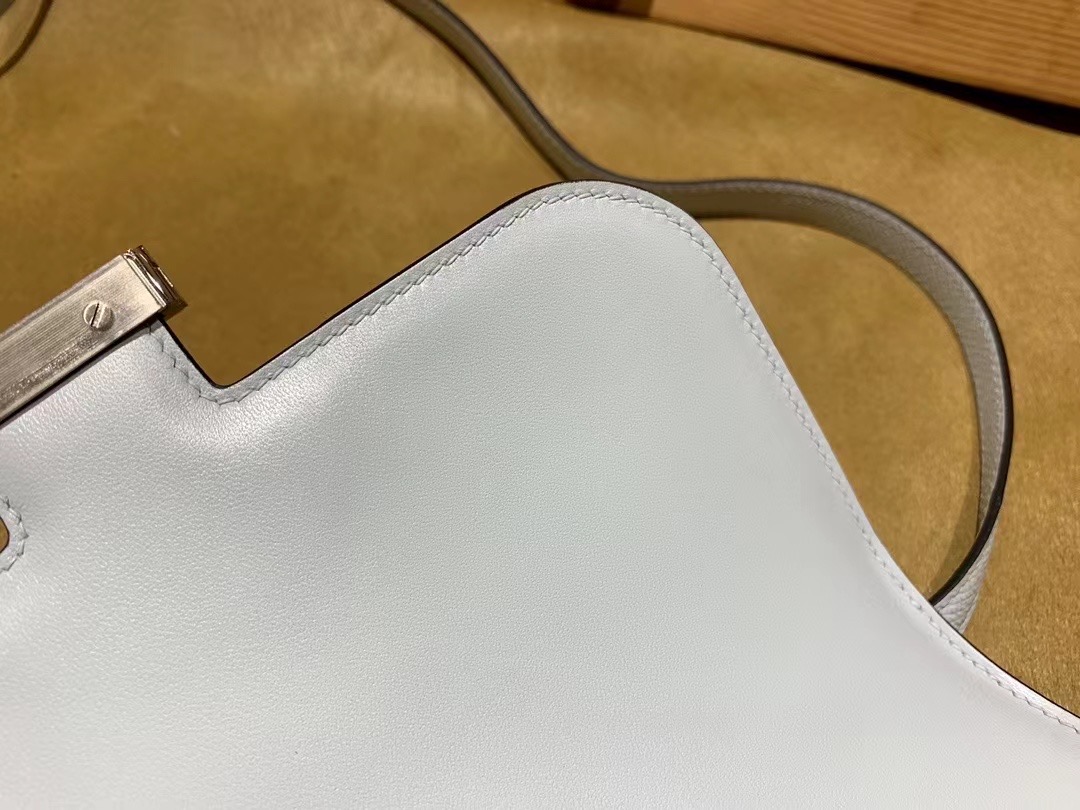 VIP一级品 constance 19cm EP 08 Blue pale圣杯蓝/银扣 手工缝制 臻品鉴赏
