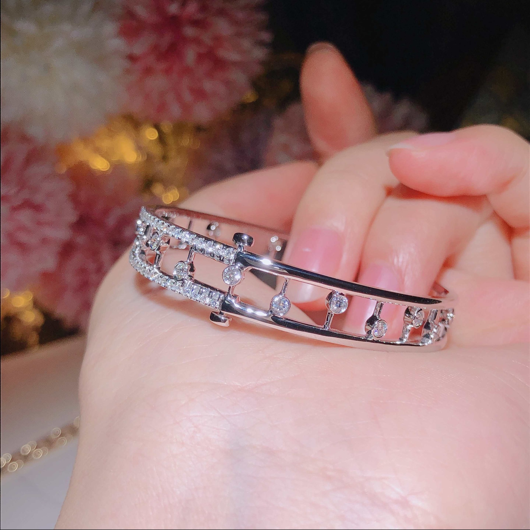 Dewdrop 白金钻石手镯 Diamond Bracelet