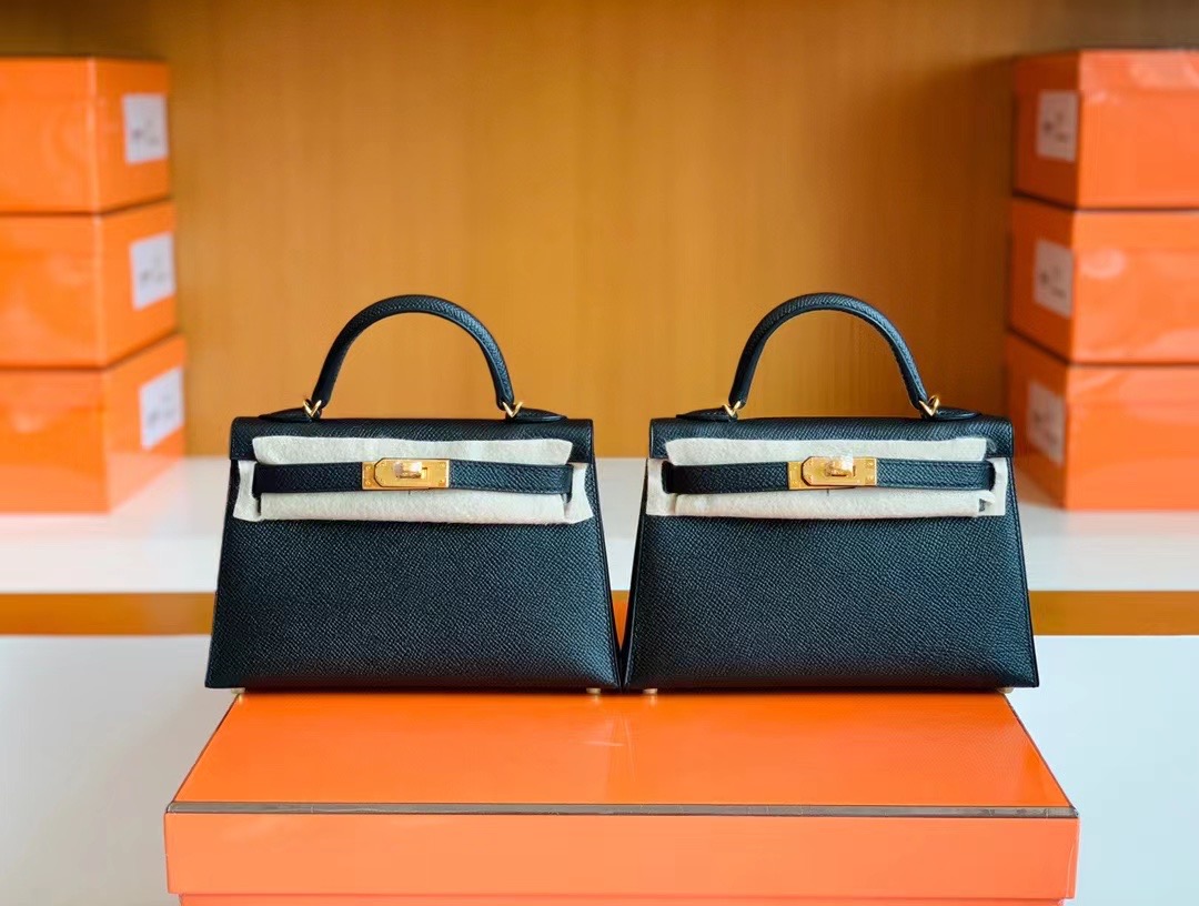 Qatar shop HM Mini KL 2 Epsom Leather 89 Noir