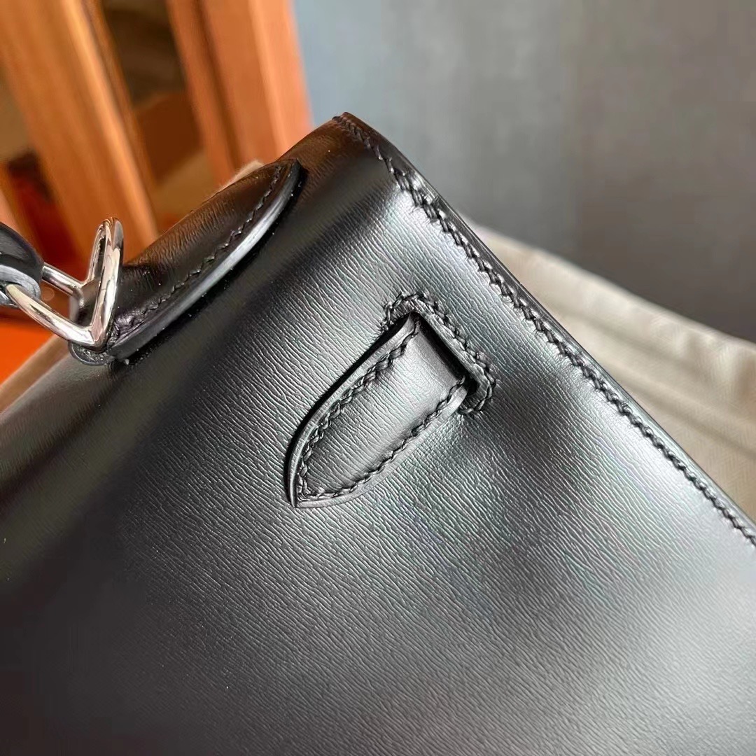 Dubai HM Bags KL 28cm Box Leather Black Color