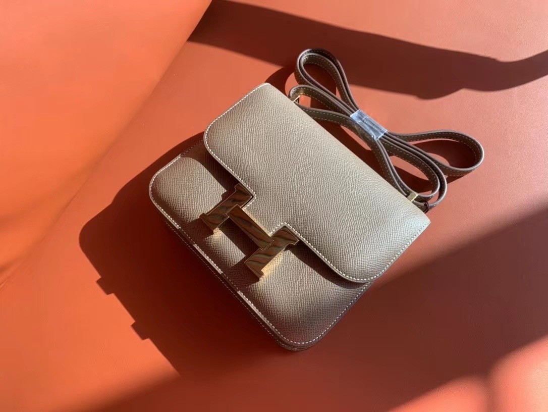 VIP一级品： constance 19cm EP ck18 Etoupe grey 大象灰 手工缝制 臻品鉴赏