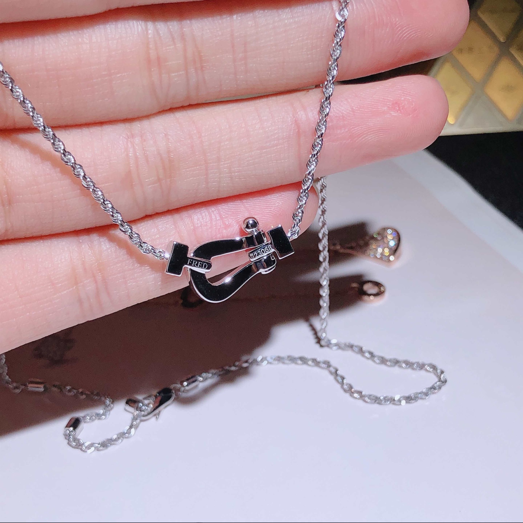 Fred Force Necklace Diamond White Gold 18k