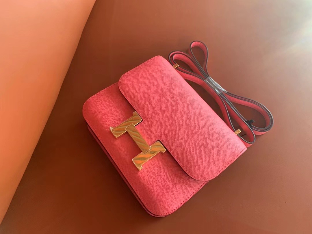 VIP一级品 Constance 19cm 8w rose azalee 唇膏粉/金扣 手工缝制